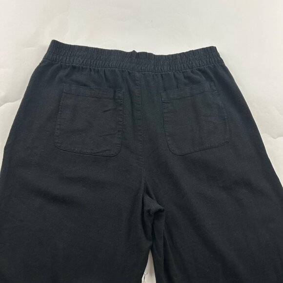 Old Navy Black Linen Blend Wide Leg Lounge Pant L - Picture 7 of 7